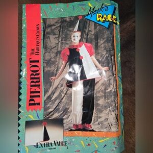VTG 1992 PIERROT HARLEQUIN CLOWN Costume OSFM